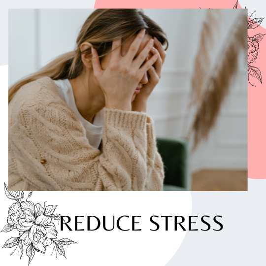 body massage can reduce streess. A stressed lady in image