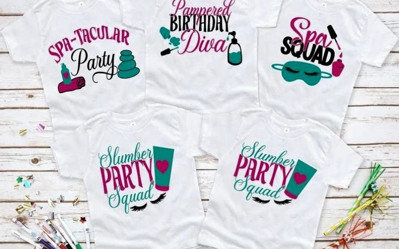 spa party shirts