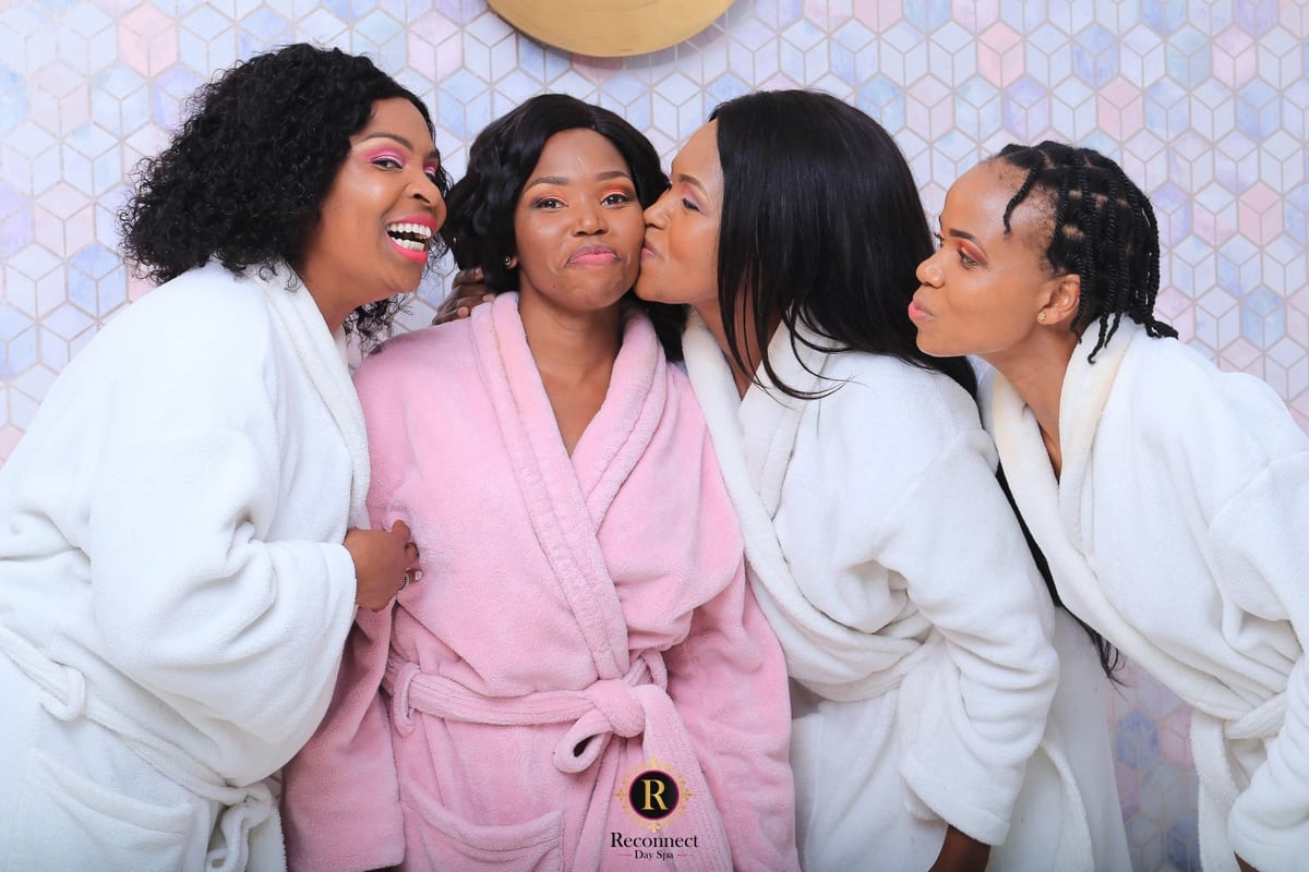 Birthday girls in spa robes at Reconnect Day Spa Polokwane