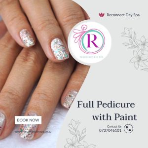 Full pedicure with paint service image