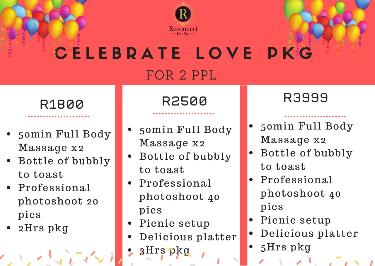A Perfect spa package Pretoria, Polokwane Celebrate Love PKG for 2 PPL