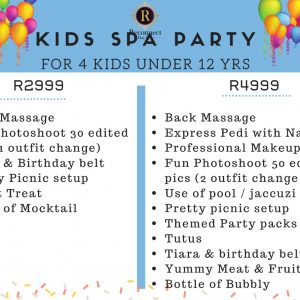 kids spa party for 4 kids