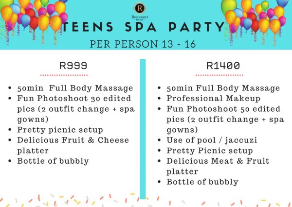 teens spa party