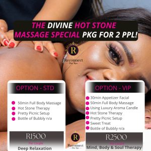 Hot stone spa special prices image, All prices are display on itt