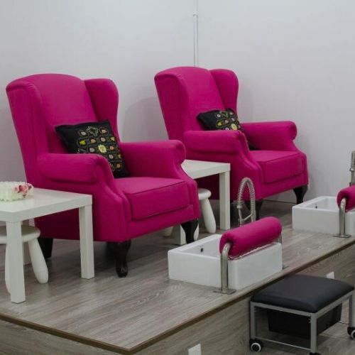 Manicure and pedicure stations